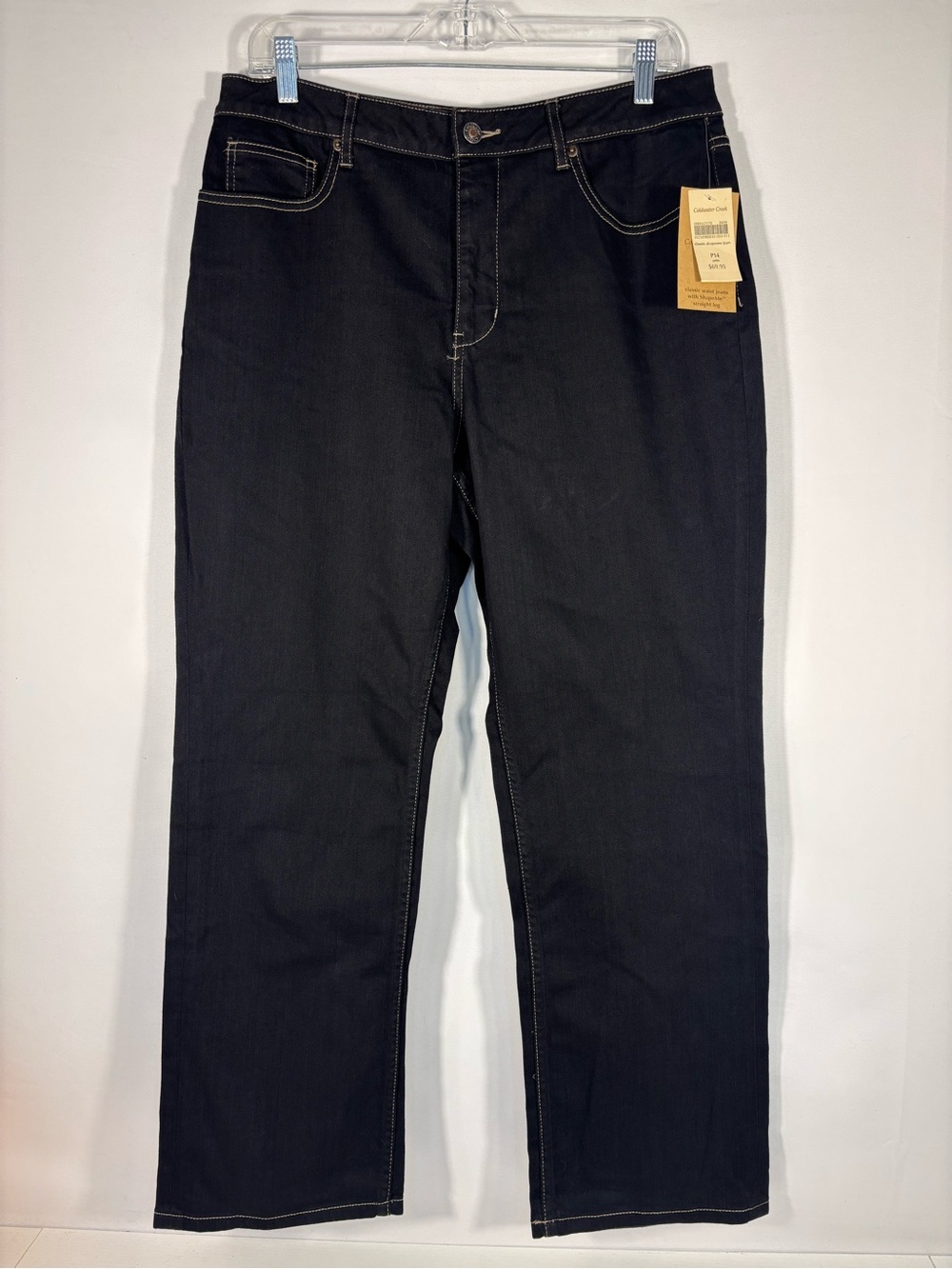 NWT Coldwater Creek ShapeMe Straight Leg Jeans Dark Wash Size 14P
